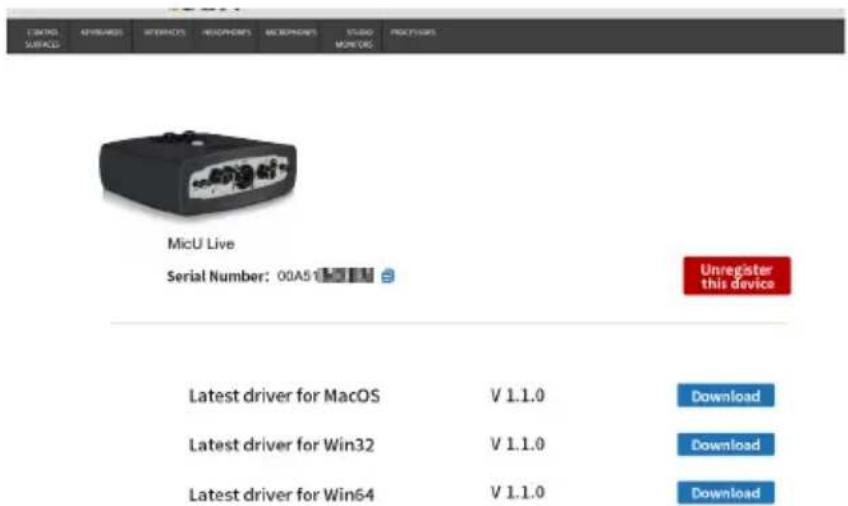 icon MicU Live - Téléchargez le pilote Windows à partir de votre page personnelle d'utilisateur à l'adresse www.iconproaudio.com (Veuillez vous reporter au diagramme 6 pour lesinstructions) - 1