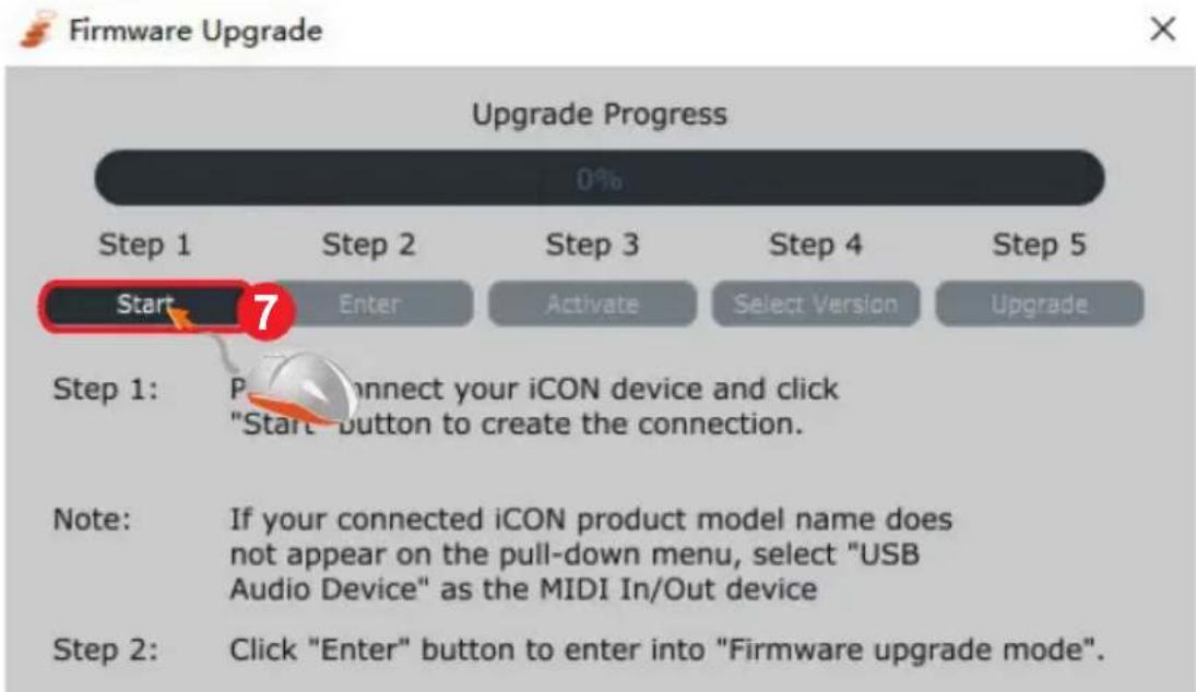 icon P1-X - Étape 3 cliquez sur le bouton « Start ». - 1