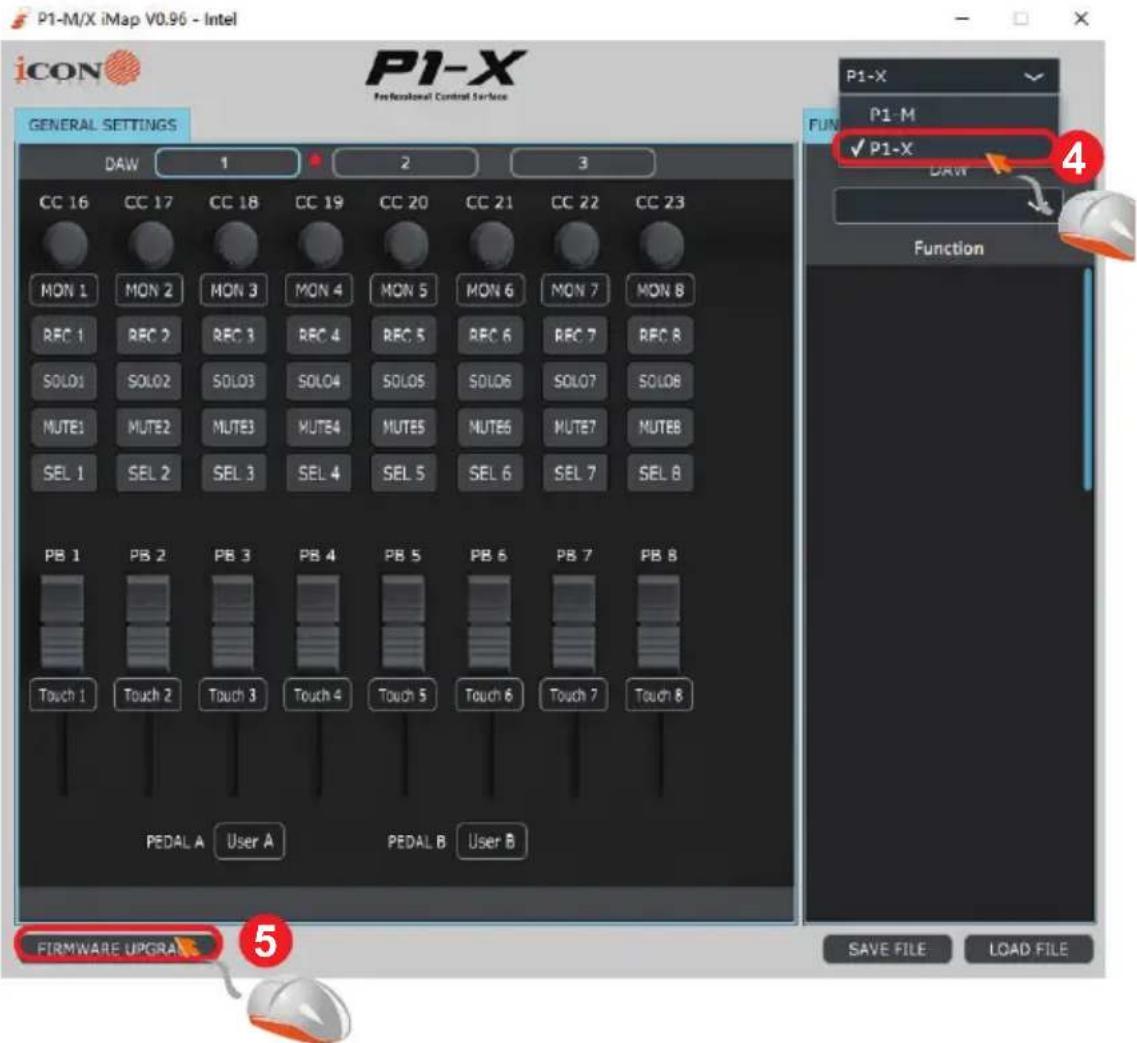 icon P1-X - Mise à niveau du micrologiciel - 3