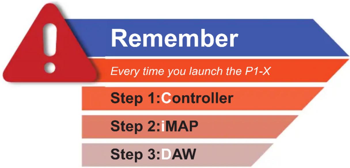 icon P1-X - Démarrage du P1-X en utilisation quotidienne - 1