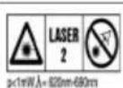 HILTI PM 2-PE - Lipdukai ant prietaiso - 1