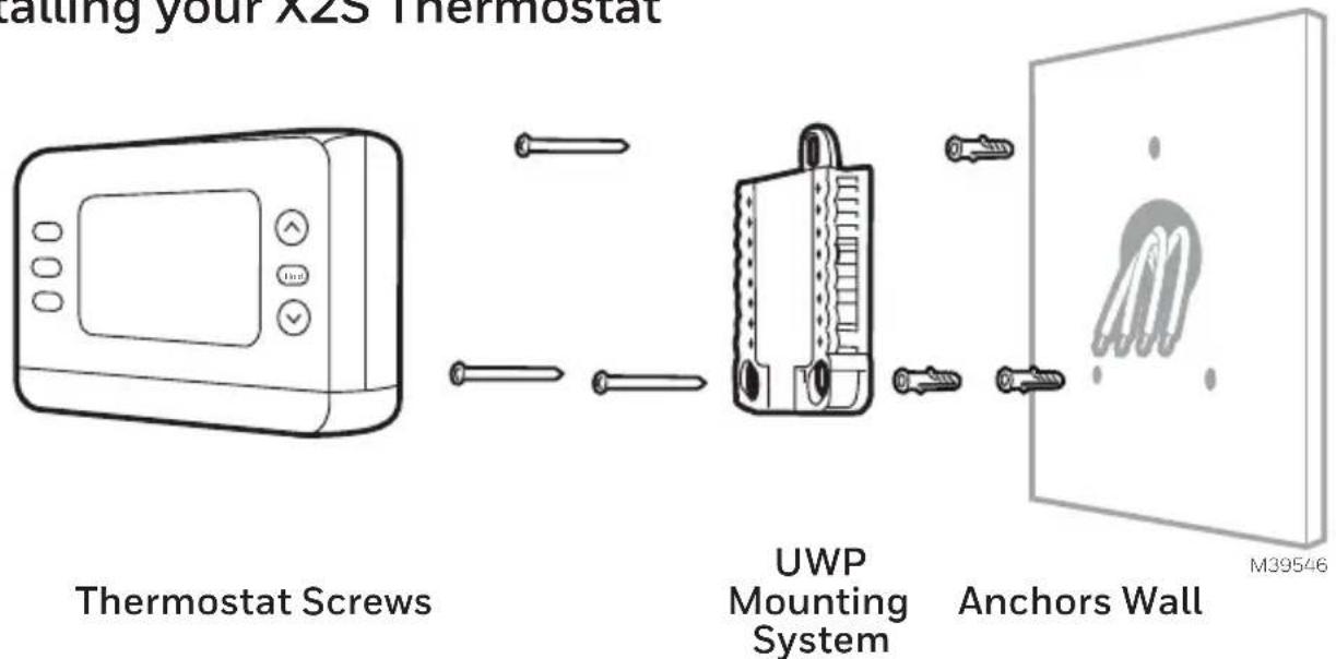 HONEYWELL RTH2CWF - Installing your X2S Thermostat - 1
