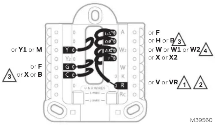HONEYWELL RTH2CWF - WIRING NOTES: - 1