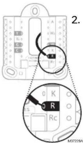 HONEYWELL RTH2CWF - If you have 1 R-wire (R,Rh, or Rc) - 2