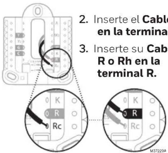 HONEYWELL RTH2CWF - Si tiene 2 cables R (R o Rh, y Rc) - 2