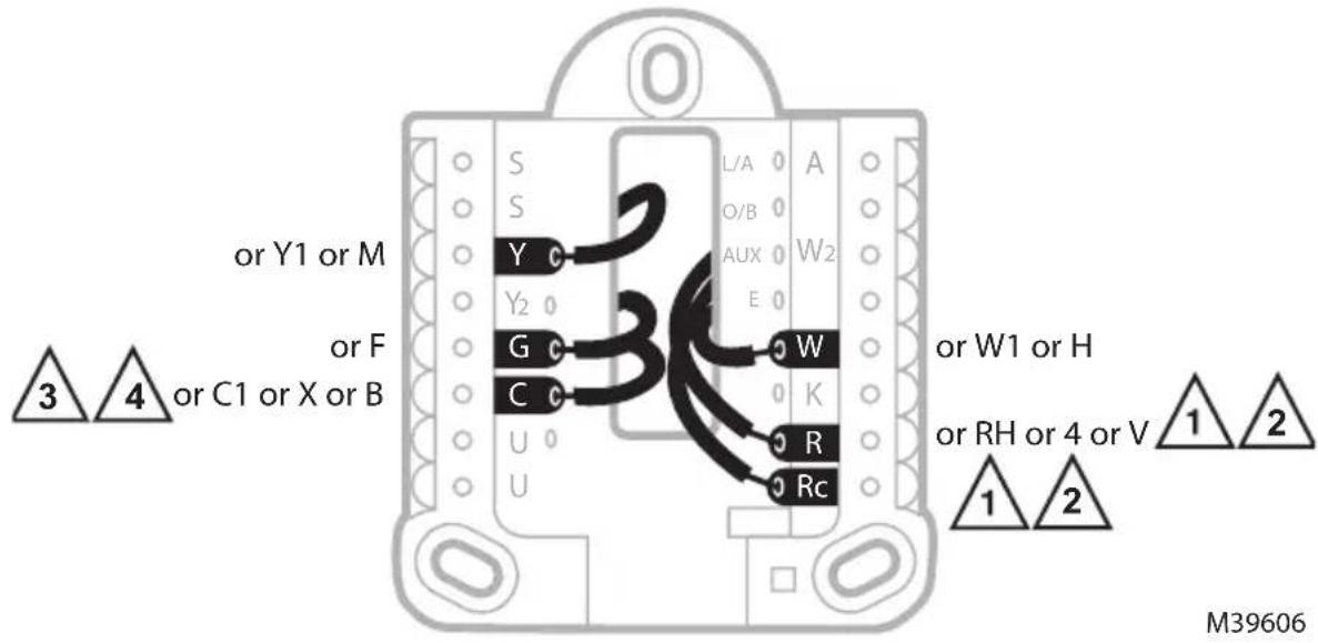 HONEYWELL RTH11B - WIRING NOTES: - 1