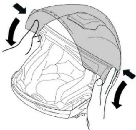 Schuberth J2 - Installing the visor - 1
