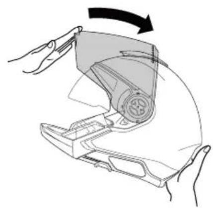 Schuberth J2 - Removing the visor - 1