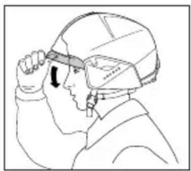 Schuberth F400 FIBERTECH - Accionamiento de la visera - 1