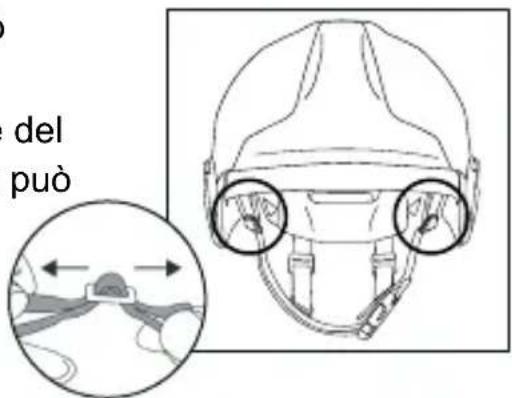 Schuberth F400 FIBERTECH - Regolazione del cinturino sottogola e del cinturino della nuca. - 2