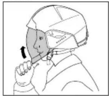Schuberth F400 FIBERTECH - Visor operation - 2