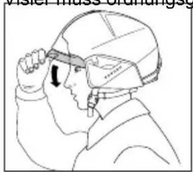 Schuberth F400 FIBERTECH - Visierbetätigung - 1