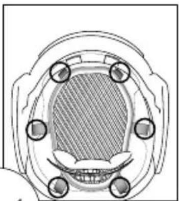 Schuberth F400 FIBERTECH - Justering av bærenett / bærehøyde - 1