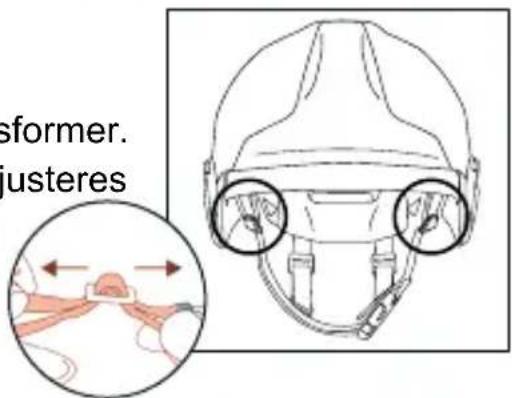 Schuberth F400 FIBERTECH - Justering av hake- og nakkestropp - 2
