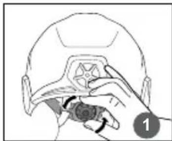 Schuberth F400 FIBERTECH - Inställning av huvudomkretsen - 1