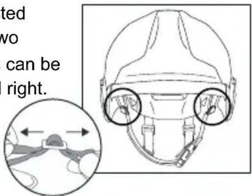 Schuberth F400 FIBERTECH - Adjusting the chin and neck strap - 2