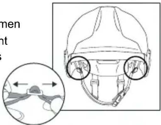 Schuberth F400 FIBERTECH - Einstellen des Kinn- und Nackenriemens - 2
