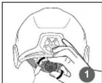 Schuberth F400 FIBERTECH - Adjusting the head width - 1