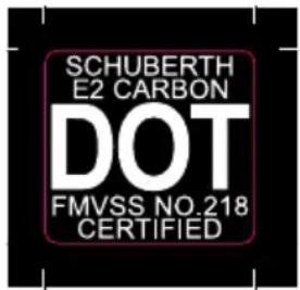 Schuberth E2 CARBON - ETIQUETA DOT - 1