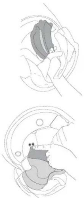 Schuberth E2 CARBON - Installation the head pad - 1