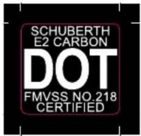 Schuberth E2 CARBON - ÉTIQUETTE DOT - 1