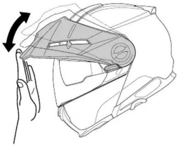 Schuberth E2 CARBON - Adjust the peak - 2