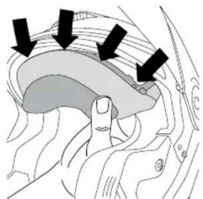 Schuberth E2 CARBON - Removing the head pad - 3