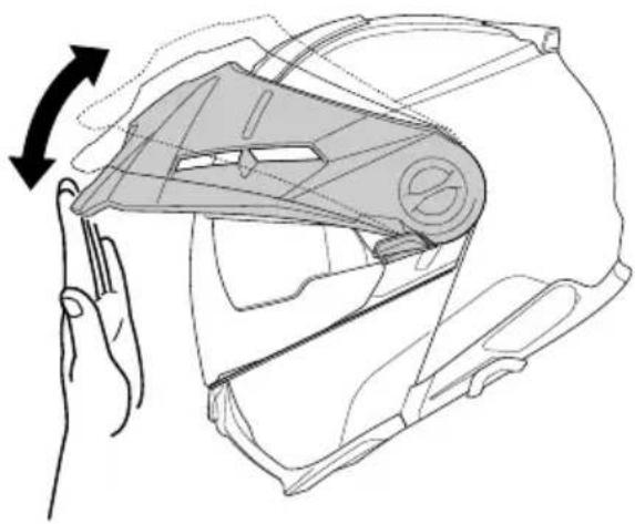 Schuberth E2 CARBON - Ajustement de la casquette - 2