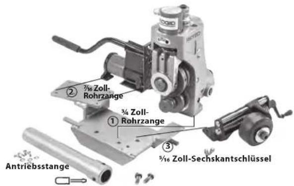 RIDGID 918-4 - Montage des 918 an Sockeln für verschiedene Maschinen - 4