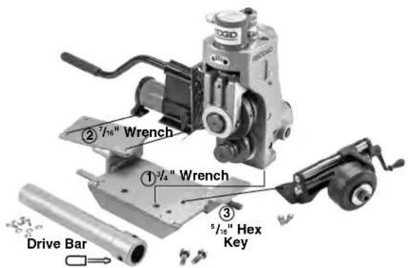 RIDGID 918-4 - Assembling 918 to Bases for Various Machines - 3