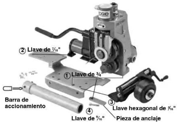 RIDGID 918-4 - Montaje de la ranuradora 918 a la base de diversas máquinas - 2