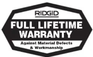 RIDGID 918-4 - No other express warranty applies - 1