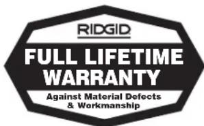 RIDGID 918-I - No other express warranty applies - 1
