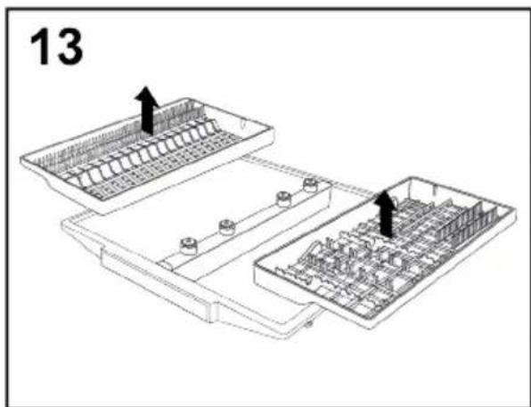 HAIER XS 4A4M4BB - VERWENDUNG DES DRITTEN KORBES (Nur bei einigen Modellen) - 2
