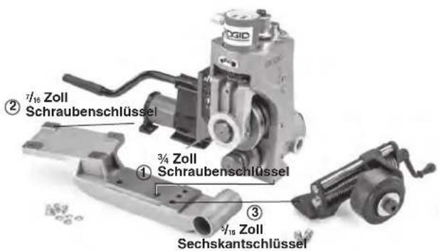 RIDGID 918-1 - Montage der 918 auf Sockeln für verschiedene Maschinen - 1