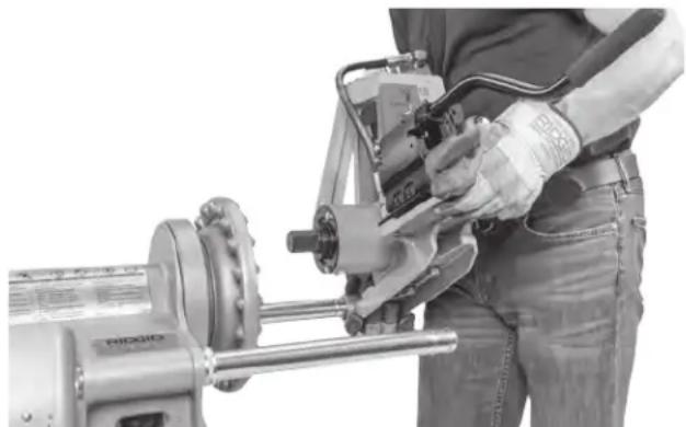 RIDGID 918-1 - Installation der 918 am elektrischen Antrieb 300 - 1