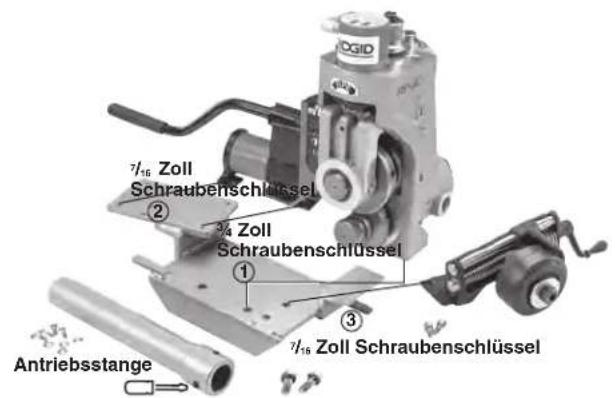RIDGID 918-1 - Montage der 918 auf Sockeln für verschiedene Maschinen - 4