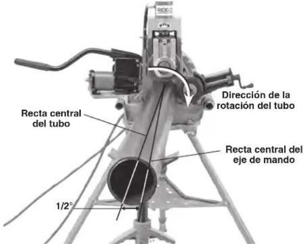 RIDGID 918-1 - Colocacion del tubo en la ranuradora a rofillos - 3