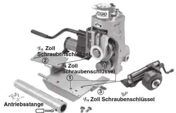 RIDGID 918-5 - Montage der 918 auf Sockeln für verschiedene Maschinen - 4