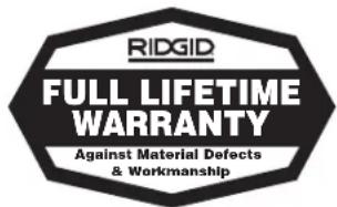 RIDGID 918-5 - No other express warranty applies - 1