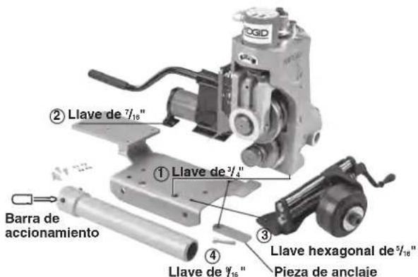 RIDGID 918-5 - Montaje de la ranuradora 918 a la base de diversas máquinas - 3