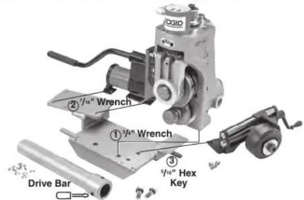 RIDGID 918-5 - Assembling 918 to Bases for Various Machines - 4