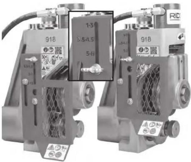 RIDGID 918-5 - Positionnement du carter réglable - 1