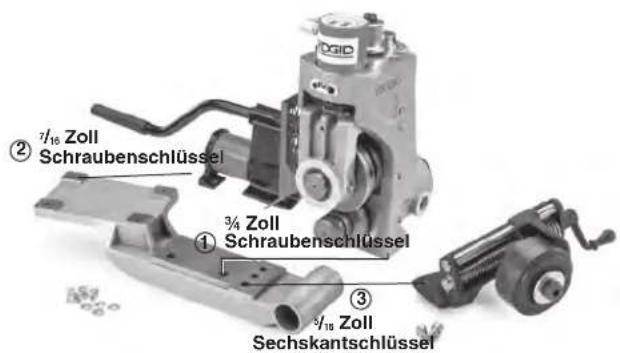 RIDGID 918-5 - Montage der 918 auf Sockeln für verschiedene Maschinen - 1