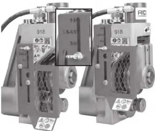 RIDGID 918-5 - Ajuste de la cubierta protectora - 1