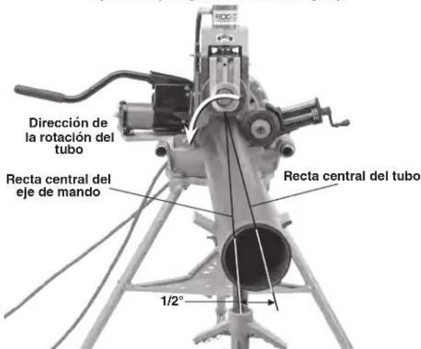 RIDGID 918-5 - Colocación del tubo en la ranuradora a rodillos - 4