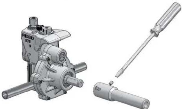 RIDGID 975 - Mounting The 975 Combo Groover Onto A RIDGID 300 Compact Threading Machine - 1