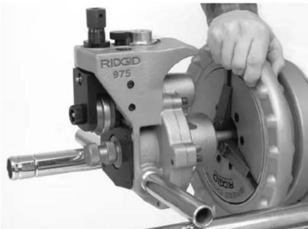 RIDGID 975 - Mounting The 975 Combo Groover Onto A RIDGID 300 Power Drive - 1