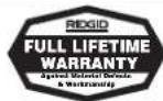 RIDGID 915 - No other express warranty applies - 1