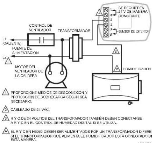 HONEYWELL HE400 - Configuración del sistema de cableado - 1
